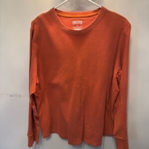 Duluth Trading Co. Burnt Orange Crew Neck Shirt